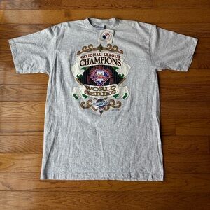 Vintage Philadelphia Phillies 1993 World Series Single Stitch Gray T Shirt XL